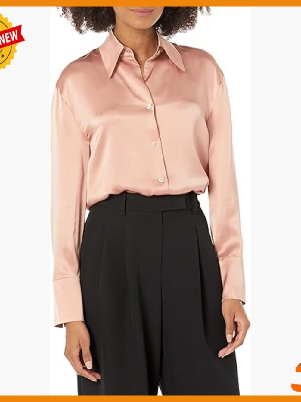 Silk Long Sleeve Blouse with Ruched Back and Collar